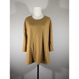 LOGO by Lori Goldstein French Terry Top with side pockets Women's size S